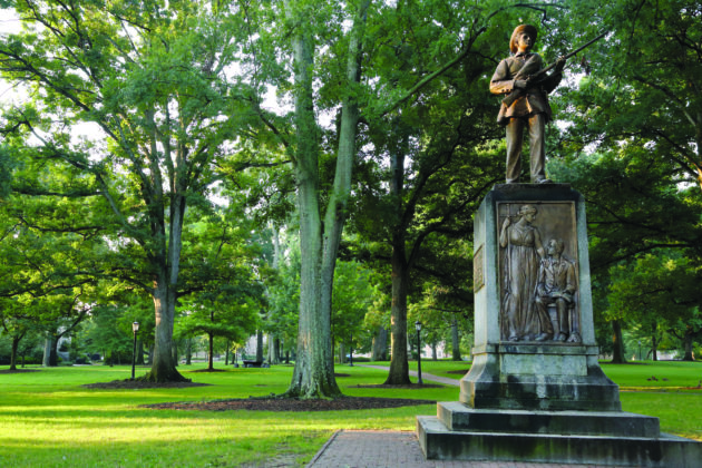 Silent Sam: The University of North Carolina statue honoring Confederate soldiers. 