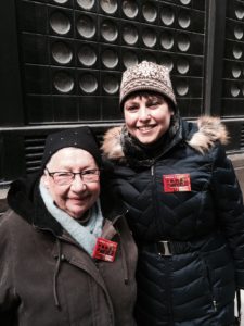 Ann Toback, executive director of the Workmen's Circle, with Rita Margulies, Clara Lemlich's daughter. 